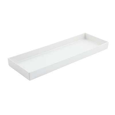 Bon Chef 9517PWHT 2 Qt. Aluminum Pearl White Rectangular Bowl