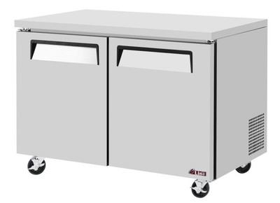 Turbo Air EUF-48-N 48.25"W Two-Section Solid Door E-line Undercounter Freezer