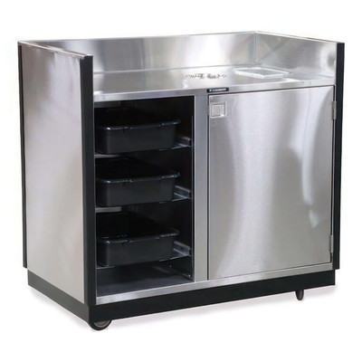 Lakeside 4610 48.25" W Stainless Steel Mobile Cabinet Bussing Station