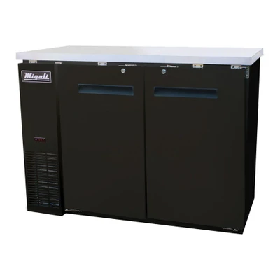 Migali C-BB48-HC 48.75"W Two-Section Solid Door Refrigerated Back Bar Cabinet