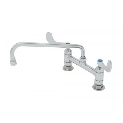 T&amp;S Brass B-0221-CR4-L22 Mixing Faucet double deck mount 8"