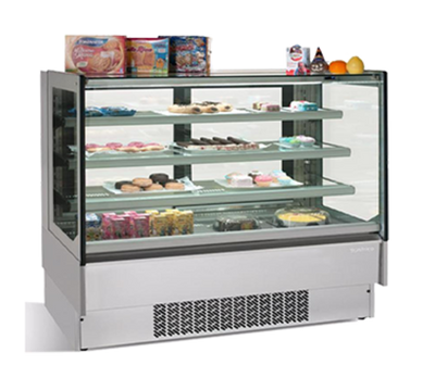 Infrico USA IDC-VON18PR 75.31&quot; W Stainless Steel Full Service Refrigerated Flat Display Case - 115 Volts