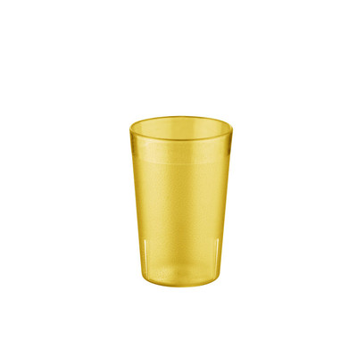CAC China BVPT-08AM 8 Oz. Amber SAN Plastic Tumbler (6 Dozen Per Case)