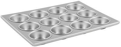 Winco AMF-12 14&quot; Carbon Steel Muffin Pan