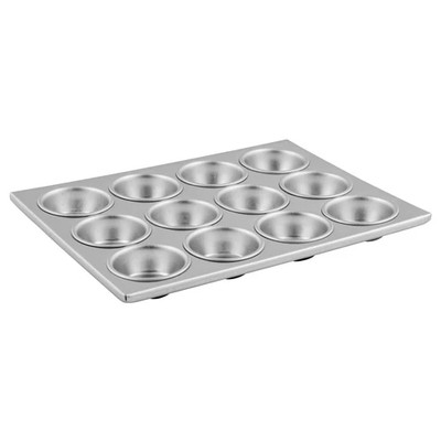 Winco AMF-12 14" Carbon Steel Muffin Pan