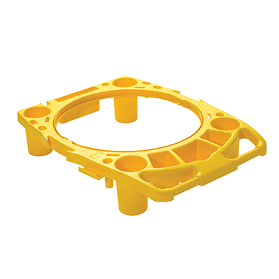 Winco TCD-44Y Yellow Polypropylene Janitorial Caddy