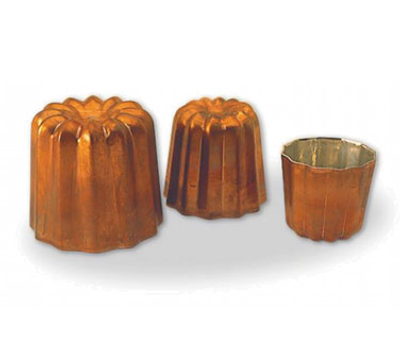 Matfer Bourgeat 340416 Cannele Mold 1-3/4" Dia. x 1-3/4"H Copper-Tin Lined