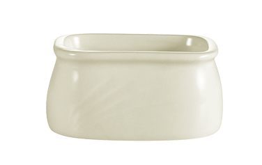 CAC China GAD-HSP Bone White Porcelain Rectangular Garden State Sugar Packet Holder (4 Dozen Per Case)