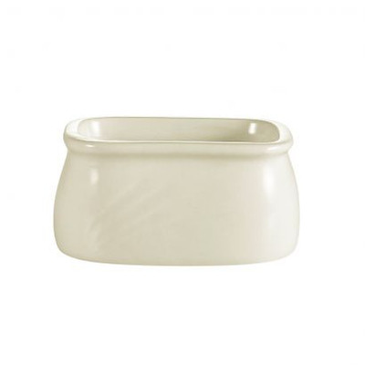 CAC China GAD-HSP Bone White Porcelain Rectangular Garden State Sugar Packet Holder (4 Dozen Per Case)