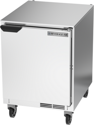 Beverage Air UCR24AHC 24"W One-Section Solid Door Reach-In Undercounter Refrigerator