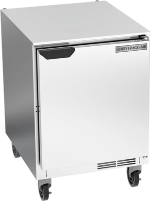 Beverage Air UCR24AHC 24"W One-Section Solid Door Reach-In Undercounter Refrigerator