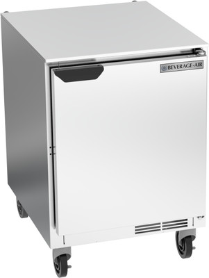 Beverage Air UCR24AHC 24"W One-Section Solid Door Reach-In Undercounter Refrigerator