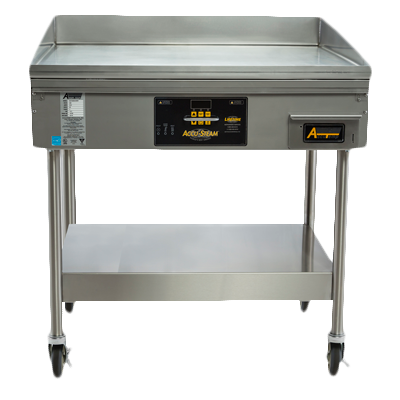 AccuTemp EGF2083B4850-S2 48" x 24" Electric Accu-Steam Griddle with Stand and Casters - 208 Volts