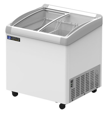 Master Bilt MSC-31AA COLDIN-3 31.5" W All White Steel Glass Sliding Doors Display Freezer - 115 Volts