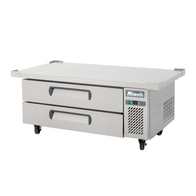 Migali C-CB52-60-HC 60-1/2"W One-Section Two Drawer Competitor Series Refrigerated Equipment Stand/Chef Base