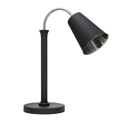 Bon Chef 9669-NERO Chrome Single Heat Lamp with 1 Bulb - 110 Volts 250 Watts