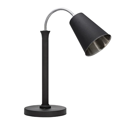 Bon Chef 9669-NERO Chrome Single Heat Lamp with 1 Bulb - 110 Volts 250 Watts