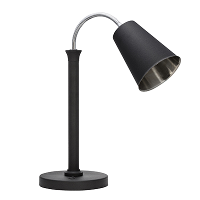 Bon Chef 9669-NERO Chrome Single Heat Lamp with 1 Bulb - 110 Volts 250 Watts