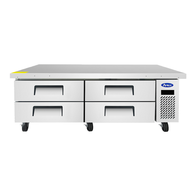 Atosa MGF8453GR 72.4" W 4 Drawers Refrigerated Chef Base with Extended Top - 115 Volts
