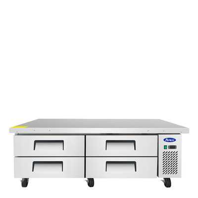 Atosa MGF8453GR 72.4" W 4 Drawers Refrigerated Chef Base with Extended Top - 115 Volts