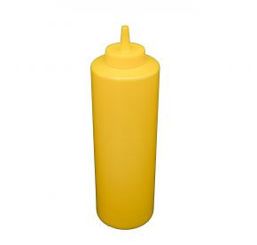 CAC China SQBT-24Y 32 Oz. Yellow Plastic Squeeze Bottle (6 Pack Per Case)