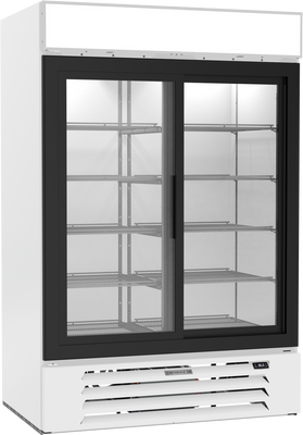 Beverage Air MMR45HC-1-W 52" W Two-Section Glass Door MarketMax Refrigerated Merchandiser