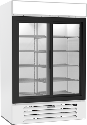 Beverage Air MMR45HC-1-W 52" W Two-Section Glass Door MarketMax Refrigerated Merchandiser