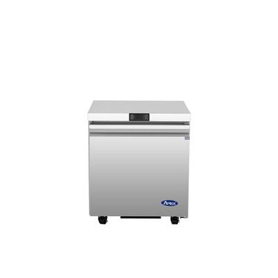 Atosa AUR27SD 6.4 Cu. Ft. Stainless Steel 1 Solid Door Reach-In Undercounter Refrigerator - 115 Volts