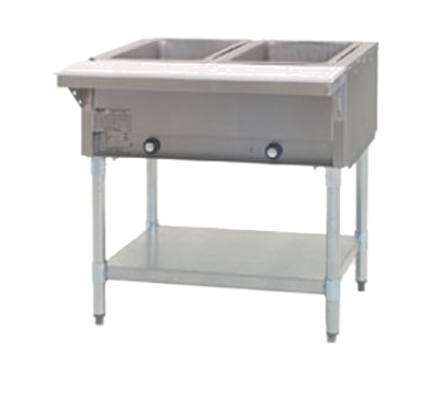 Eagle Group DHT2-120 2 Pan Electric Hot Food Table Open Base - 120 Volts