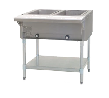 Eagle Group DHT2-120 2 Pan Electric Hot Food Table Open Base - 120 Volts