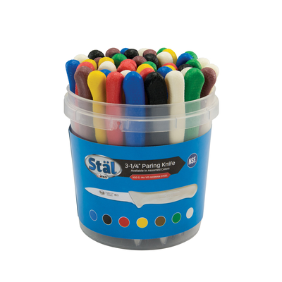 Winco KWP-3046 3.25" (7) Assorted Colors Paring Knife (46 Each Per Pack)