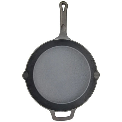 Winco CAST-12 12" Dia Cast Iron Round FireIron Skillet