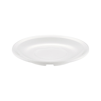 CAC China MLNC-2 5.5" Dia. White Plastic Round Maxwell Saucer (4 Dozen Per Case)