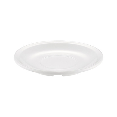 CAC China MLNC-2 5.5" Dia. White Plastic Round Maxwell Saucer (4 Dozen Per Case)