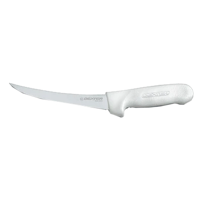 Dexter 1473 5" White Curved Sani-Safe Boning Knife with Polypropylene Handle