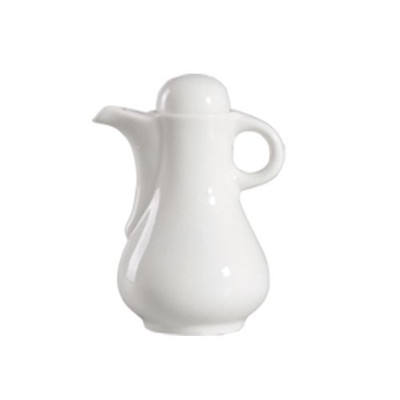 CAC China 101-SB 6 Oz. Bone White Porcelain Lincoln Soy Sauce Bottle (2 Dozen Per Case)