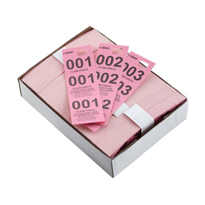 Winco CCK-5PK Coat Check Pink (500 Pieces Per Box)