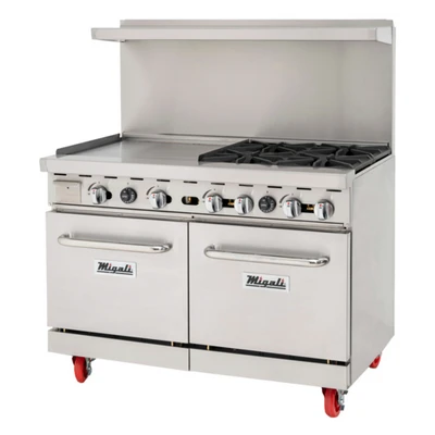 Migali C-RO4B-24GL-NG Competitor Series 48" Natural Gas 4 Burner Gas Range