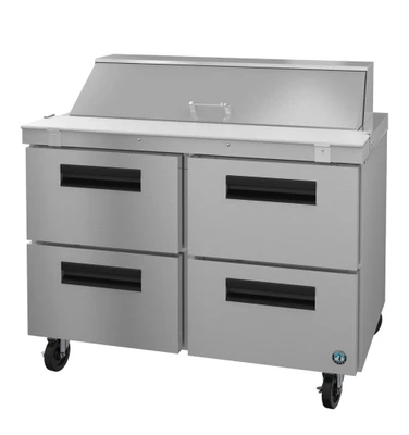 Hoshizaki SR48B-12D4 48" W Two-Section Four Drawer Reach-In Steelheart Series Sandwich Top Refrigerator