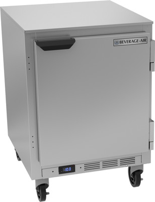 Beverage Air UCF24HC 24"W One-Section Stainless Steel Door Undercounter Freezer