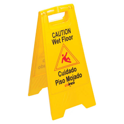 Winco WCS-25 Wet Floor Caution Sign 12"