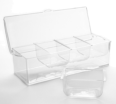 American Metalcraft FCS16 88 Oz. Polycarbonate Condiment Server Set