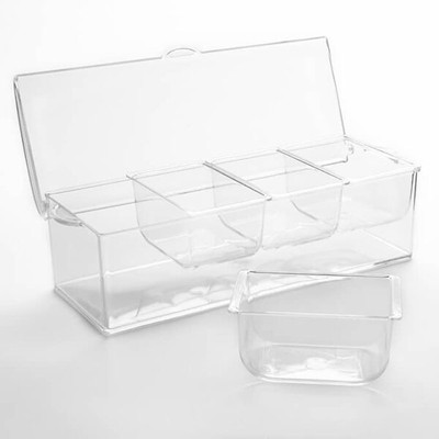 American Metalcraft FCS16 88 Oz. Polycarbonate Condiment Server Set