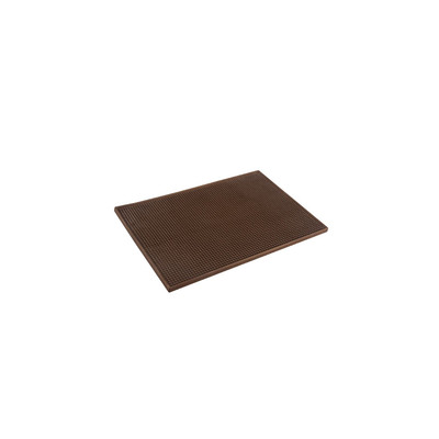 CAC China BRMT-18BN 18" L x 12" W Brown Plastic Bar Service Mat