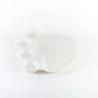 American Metalcraft CSP4 Porcelain Oval Impression Plate