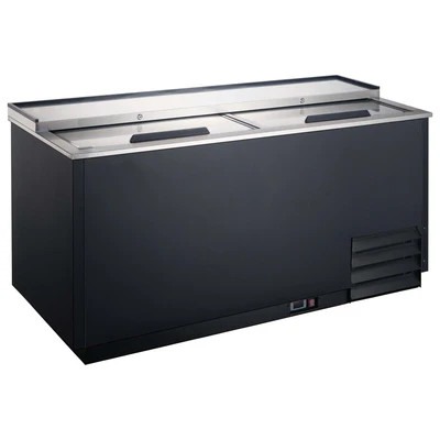 Admiral Craft USGF-2L 49.5" W Black Top Sliding Door U-STAR Glass Froster - 115 Volts