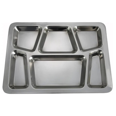 Winco SMT-2 15.5"W Rectangle Stainless Steel Mess Tray