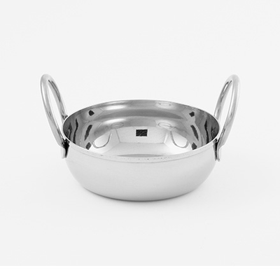 American Metalcraft BD35 4.25" 10 Oz. Stainless Steel Round Balti Dish
