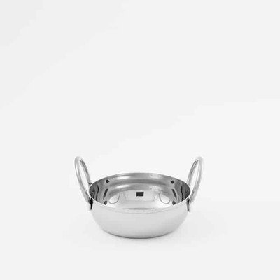 American Metalcraft BD35 4.25" 10 Oz. Stainless Steel Round Balti Dish