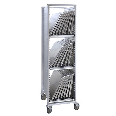 Cres Cor 252DR36 21.31" W Aluminum 3 Sections Mobile Sheet Pan Drying Rack